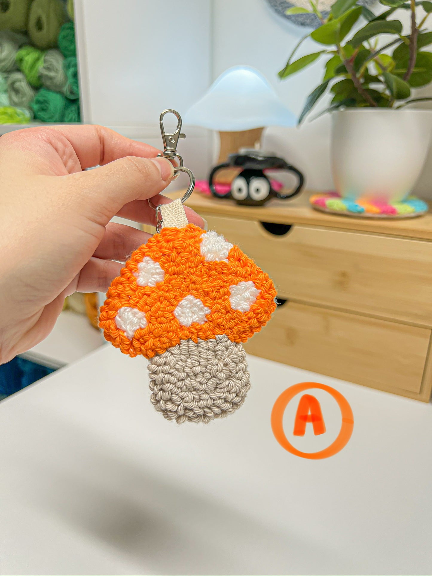 Mushroom keychain