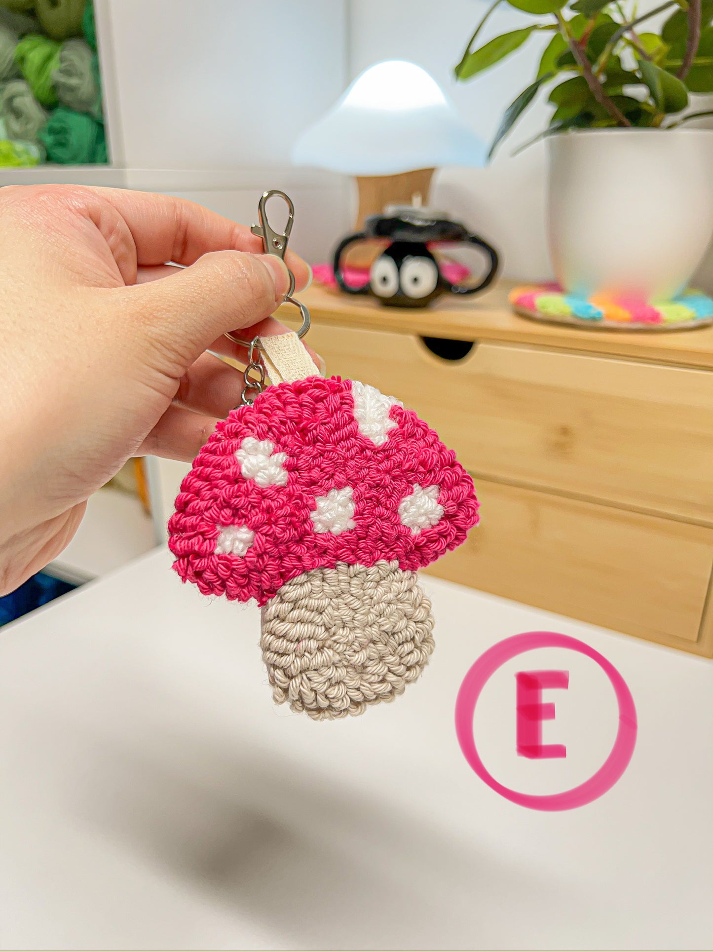 Mushroom keychain