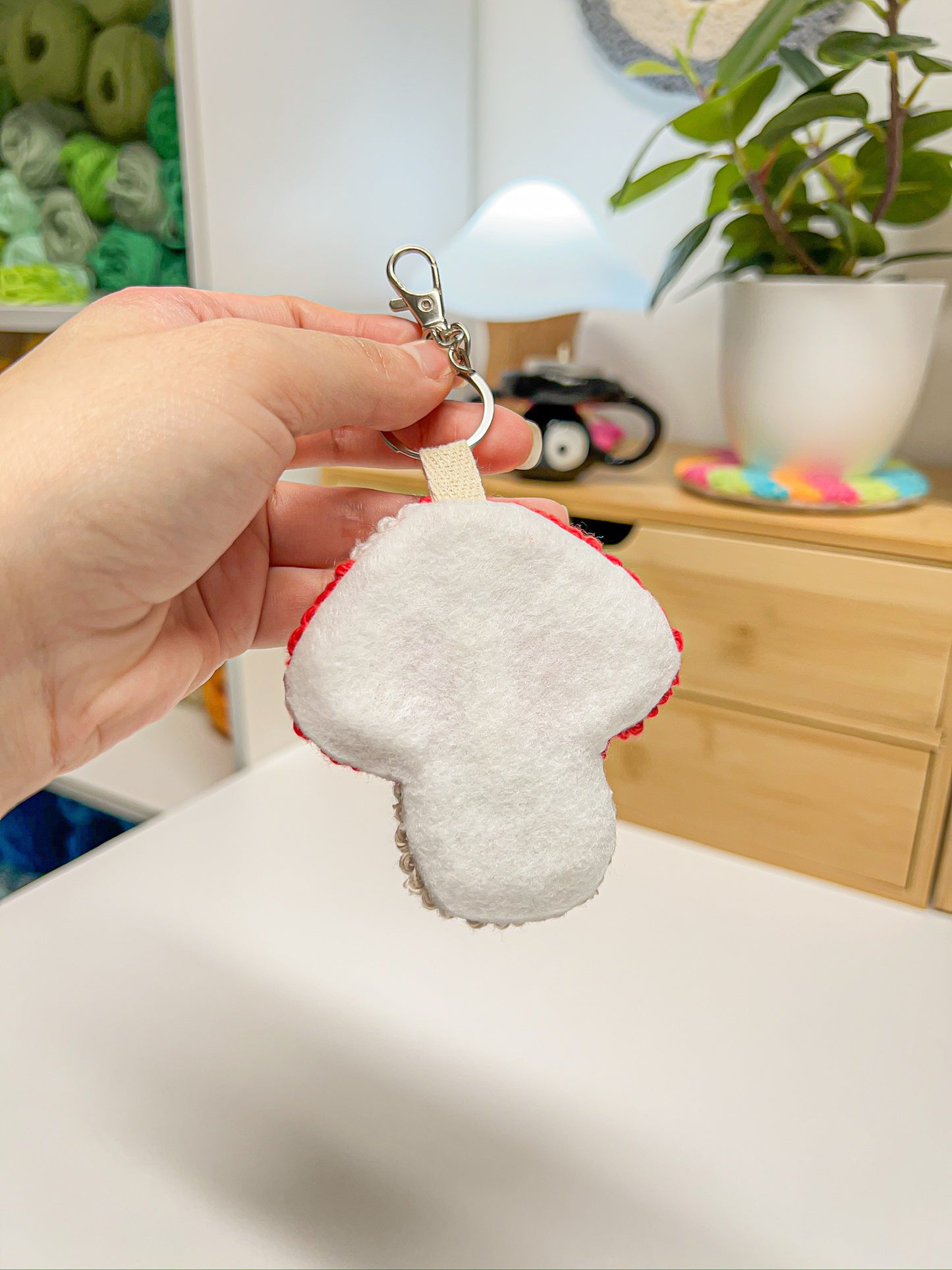 Mushroom keychain