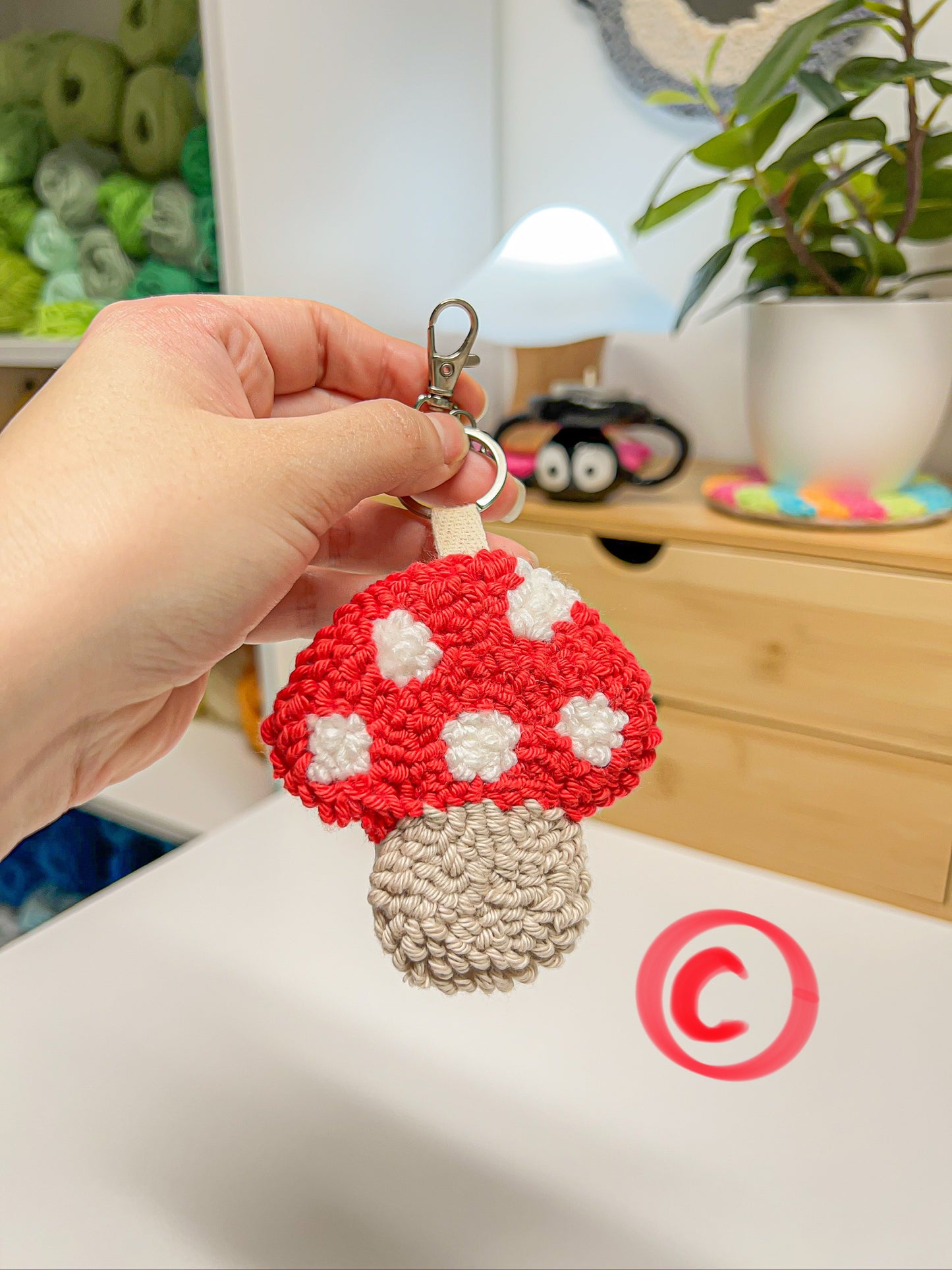 Mushroom keychain